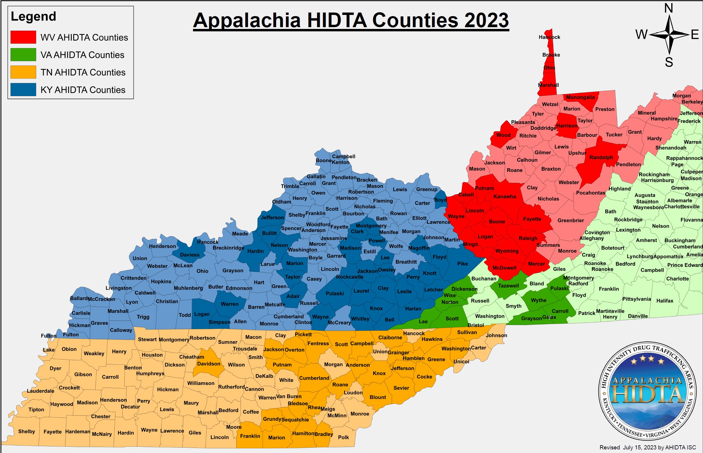 2023 AHIDTA Counties
